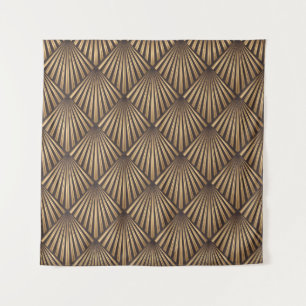 Abstract Art Deco: Gold Elegance. Tapestry