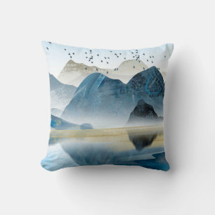 Abstract art decorative background. Mountains and Cushion