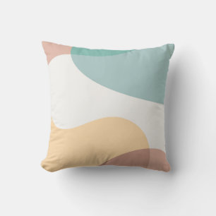 Abstract Art Design Blue Orange Cushion