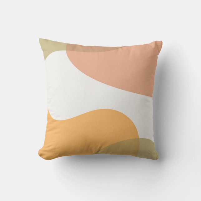 Abstract Art Design Orange Red Cushion (Front)