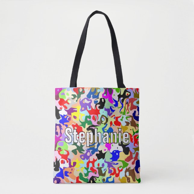 Abstract Art Design Personalised Tote Bag (Front)
