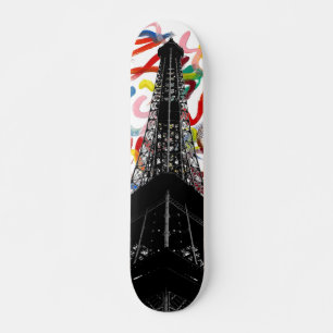 Abstract Art-Eiffel Tower Skateboard