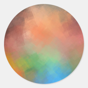 Abstract Art Elegant Colourful Blank Template Classic Round Sticker