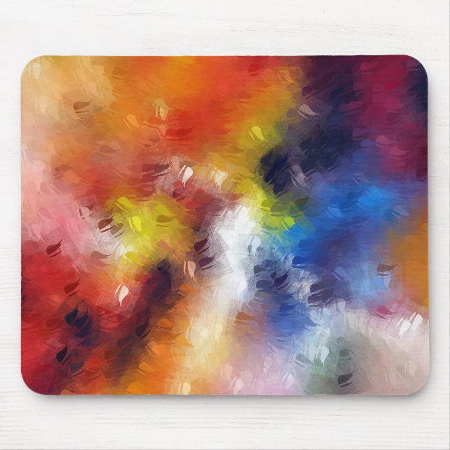 Abstract Art Elegant Colourful Modern Template Mouse Pad (Front)