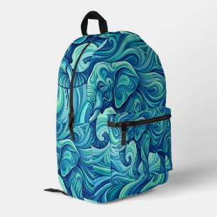 Abstract Art Elephant Blue Gradient Backpack