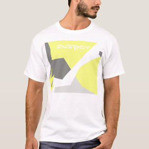 Abstract Art Energy Yellow Grey T-Shirt
