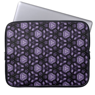 Abstract art eyes and diamond watercolour pattern laptop sleeve