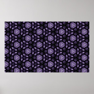 Abstract art eyes and diamond watercolour pattern poster