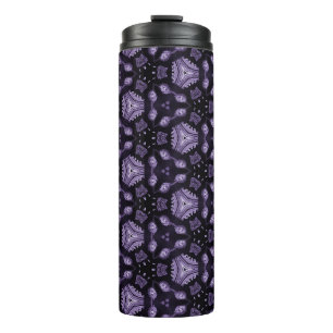 Abstract art eyes and diamond watercolour pattern thermal tumbler
