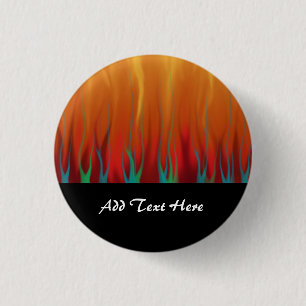 Abstract Art - Fire - Background Flames 3 Cm Round Badge