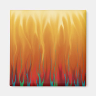 Abstract Art - Fire - Background Flames Magnet