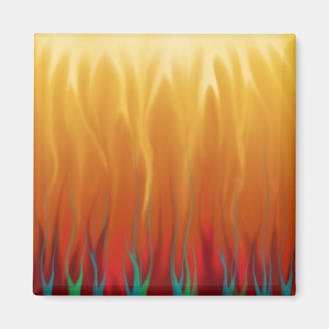 Abstract Art - Fire - Background Flames Magnet (Front)