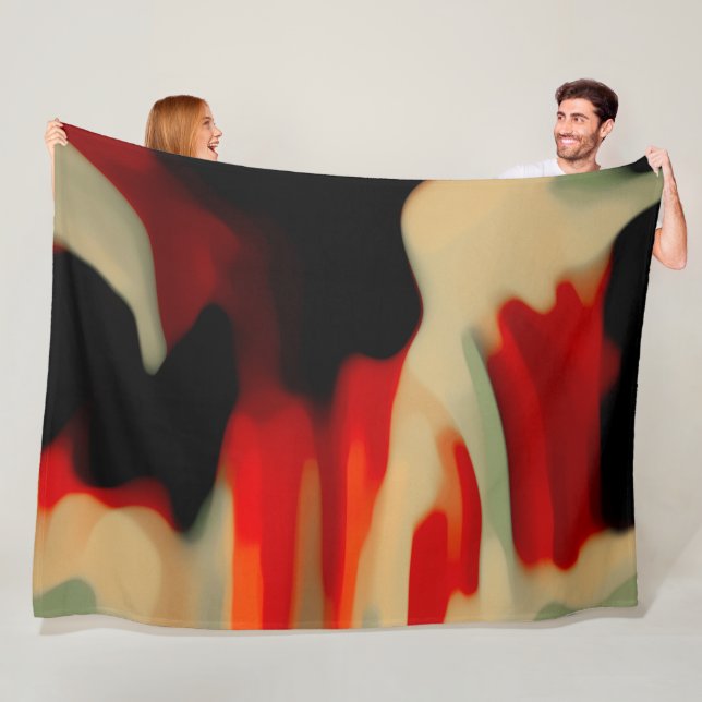 Abstract Art Fleece Blanket (In Situ)