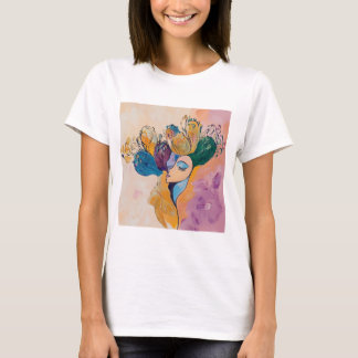 Abstract Art, Floral Painting, Modern Design,  T-Shirt