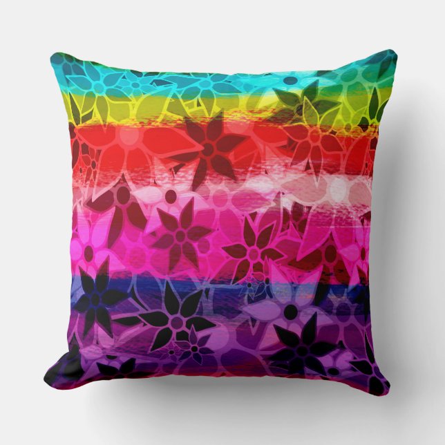Abstract Art Floral Pattern #6 Cushion (Front)