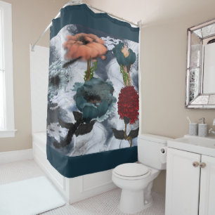 Abstract Art Floral Shower Curtain