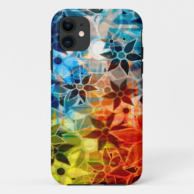 Abstract Art Flower Pattern #4 Case-Mate iPhone Case (Back)