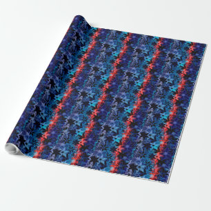 Abstract Art Flower Pattern Wrapping Paper