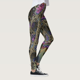 Abstract ART - Fractal FLORAL FANTASY WORLD Leggings