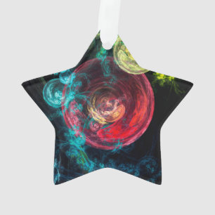 Abstract Art Galaxy Circles Ornament