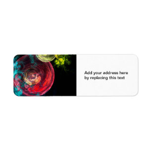 Abstract Art Galaxy Circles Return Address Label