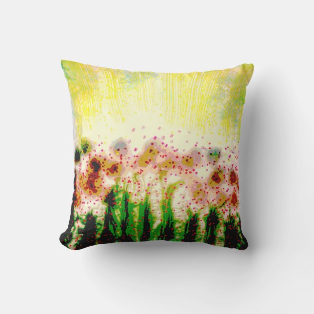 Abstract Art Garden Landscape Outdoor Cushion (Front)