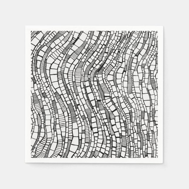 Abstract Art Geometric Shapes Napkin (Front)