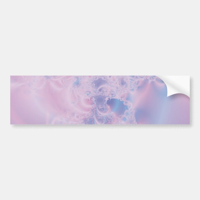 Abstract Art Glowing Pink Bumper Sticker (Front)