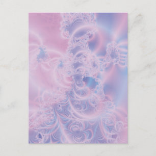 Abstract Art Glowing Pink Postcard