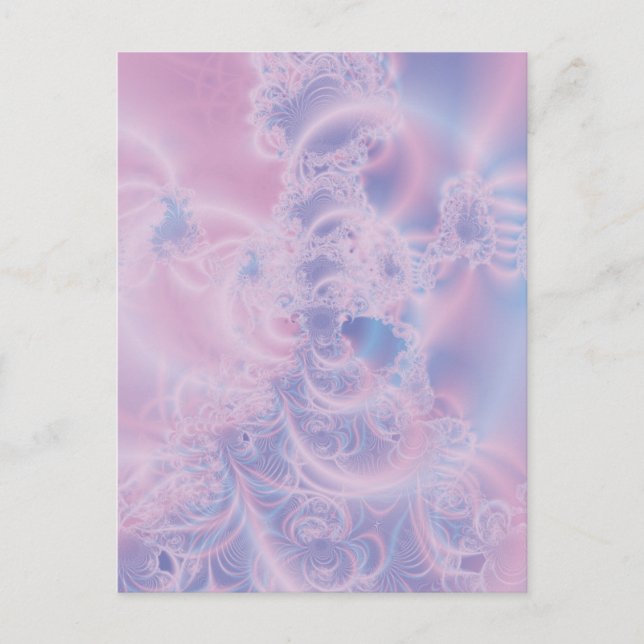 Abstract Art Glowing Pink Postcard (Front)