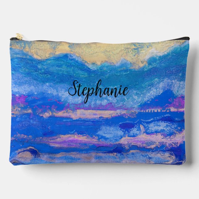 Abstract Art Golden Skies Cosmetic Bag (Front)