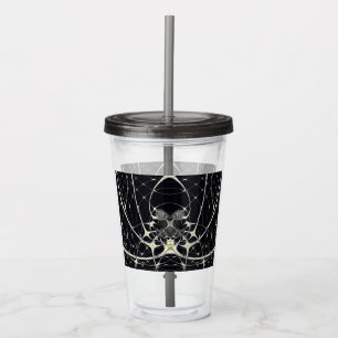 Abstract Art Golden Spiderweb Acrylic Tumbler
