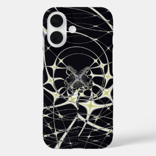 Abstract Art Golden Spiderweb iPhone 16 Case