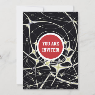 Abstract Art Golden Spiderweb Invitation