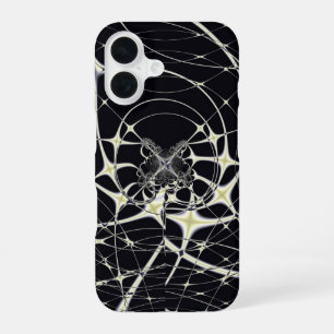 Abstract Art Golden Spiderweb iPhone 16 Case