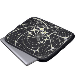 Abstract Art Golden Spiderweb Laptop Sleeve