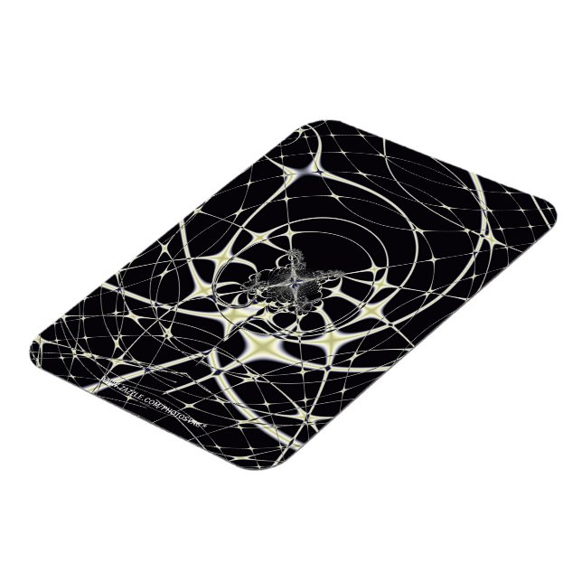 Abstract Art Golden Spiderweb Magnet (Left Side)