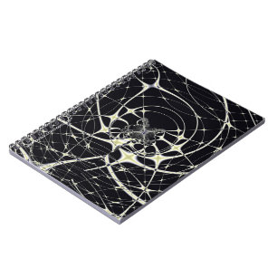 Abstract Art Golden Spiderweb Notebook