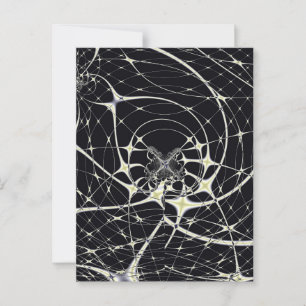 Abstract Art Golden Spiderweb Postcard