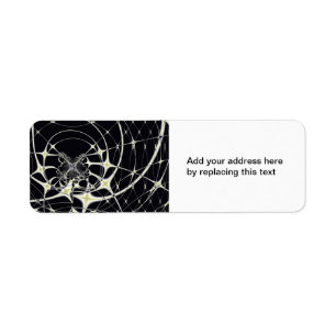 Abstract Art Golden Spiderweb Return Address Label
