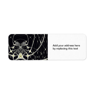 Abstract Art Golden Spiderweb Return Address Label