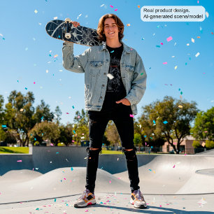 Abstract Art Golden Spiderweb Skateboard