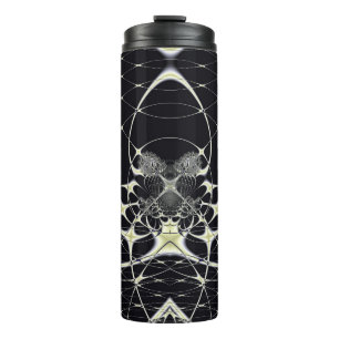 Abstract Art Golden Spiderweb Thermal Tumbler