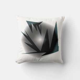 Abstract Art Grey Black White Cushion