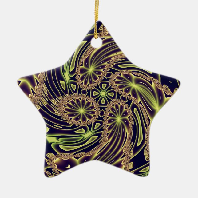 Abstract Art Happy Dance Ceramic Ornament (Front)