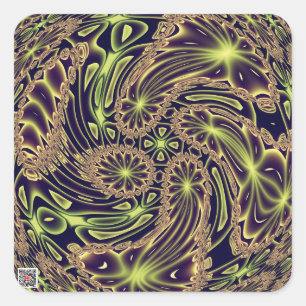 Abstract Art Happy Dance Square Sticker