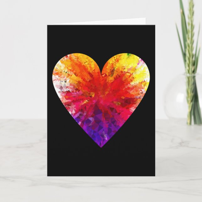 Abstract Art Heart Design Card (Front)