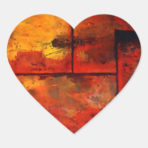 Abstract Art Heart Sticker