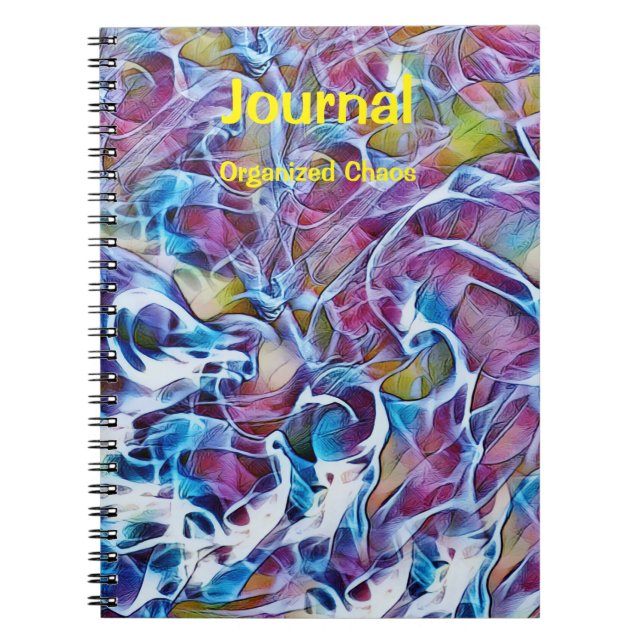 Abstract Art in Blues Journal Notebook (Front)