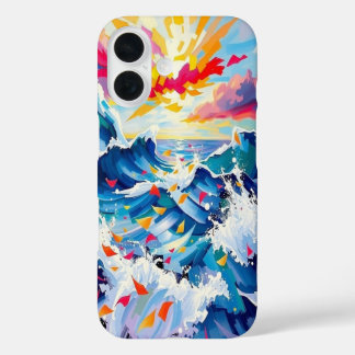 Abstract Art iPhone 16 Case abstract waves